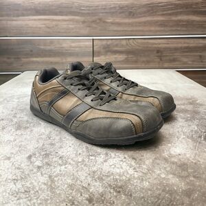 Perry Ellis Men’s Grey Brown Portfolio Lace Up Oxford Shoes Size 11